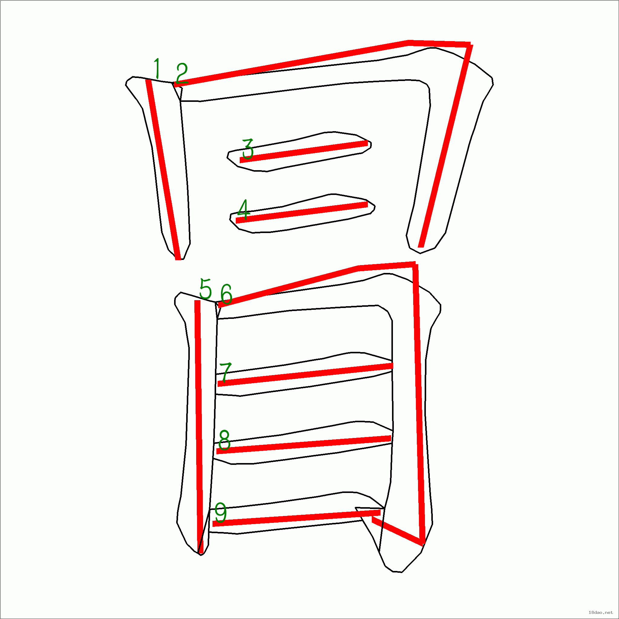 国字冒的笔顺9画