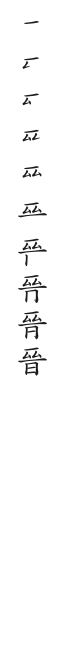 “晉”字的笔顺
