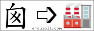 Emoji: 🏭, Text: 囪