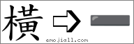 Emoji: ➖, Text: 橫